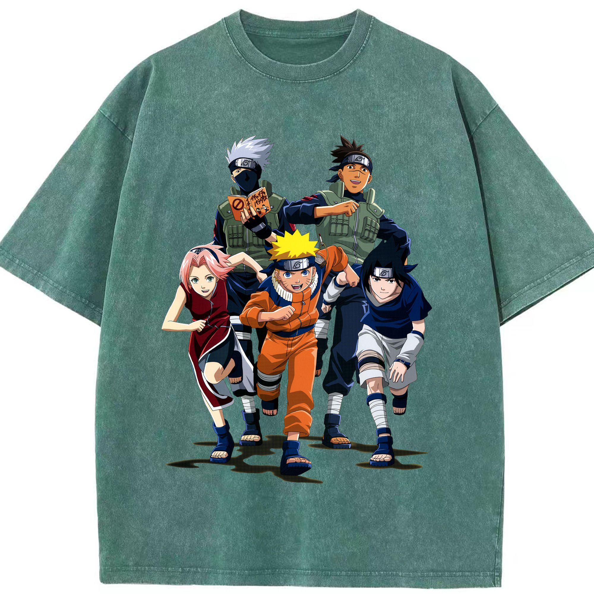 （画像用） NARUTO -ナルト- うずまき ナルト Uzumaki Naruto 綿100% ヴィンテージ風 半袖Tシャツ（フロントプリント）